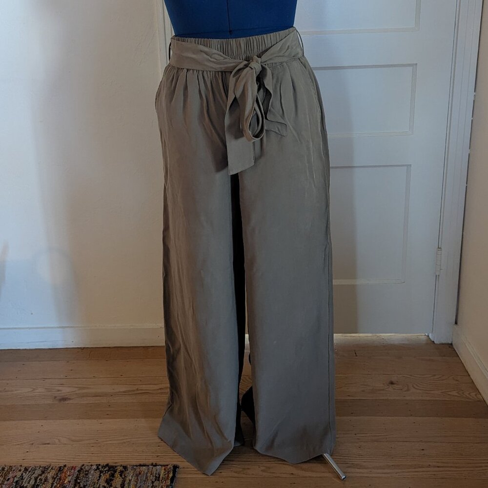 Oat of New York Olive Green Palazzo Pants, Size XL